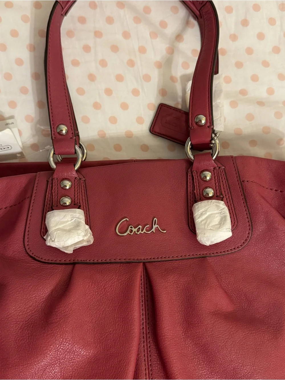 Coach Ashley leather carry all bag